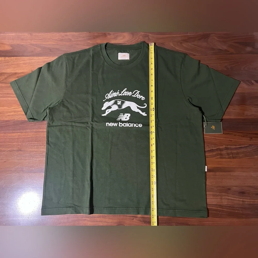 Aime Leon Dore ALD / New Balance 997 Logo Tee Kombu Green T-Shirt Men’s Size XXL - Picture 4 of 8
